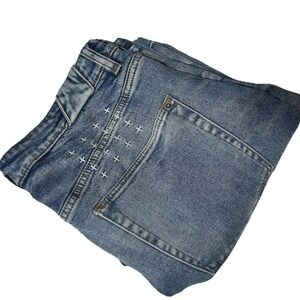Ksubi Jeans Mens 36x32 Blue Chitch Pure Dynamite Slim Button Fly Whiskered Punk